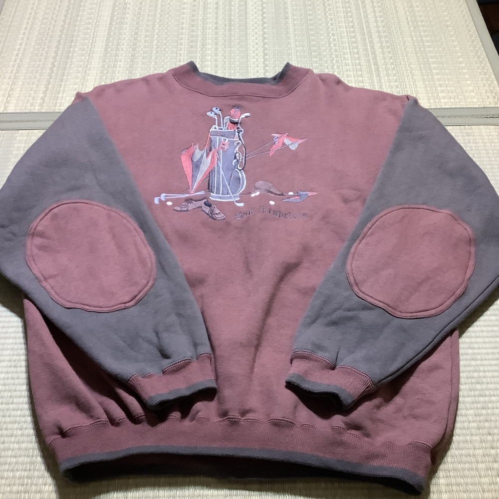 Vintage Graphic Sweatshirt with Elbow Patches